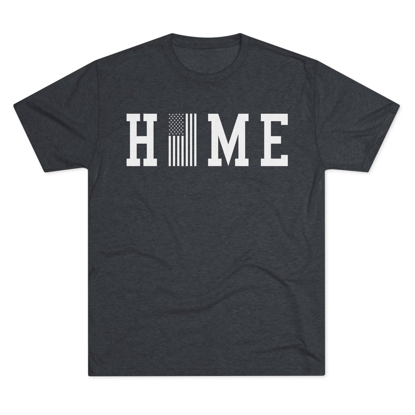 HOME_AMERICAN FLAG_USA Crew Tee — American Flag Lettering