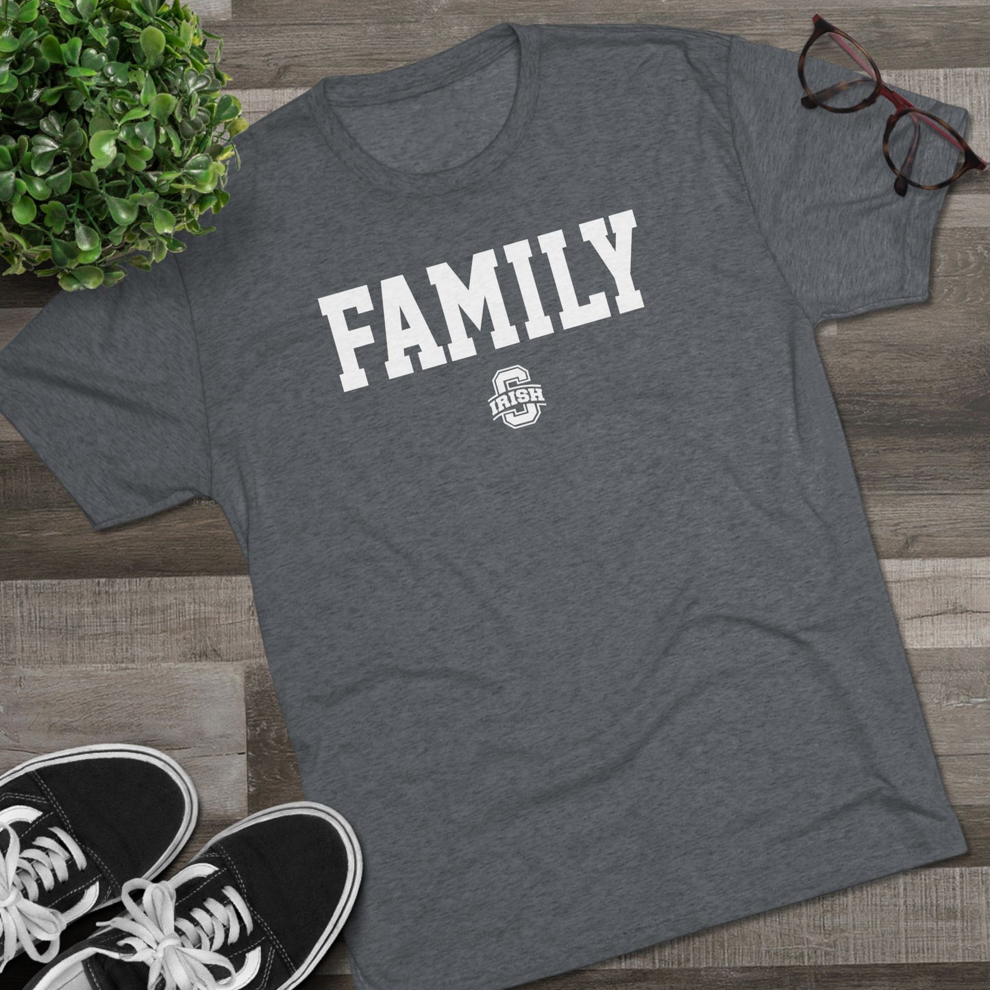 FAMILY_SCIOTO BLOCK S LOGO-Unisex Tri-Blend Crew Tee