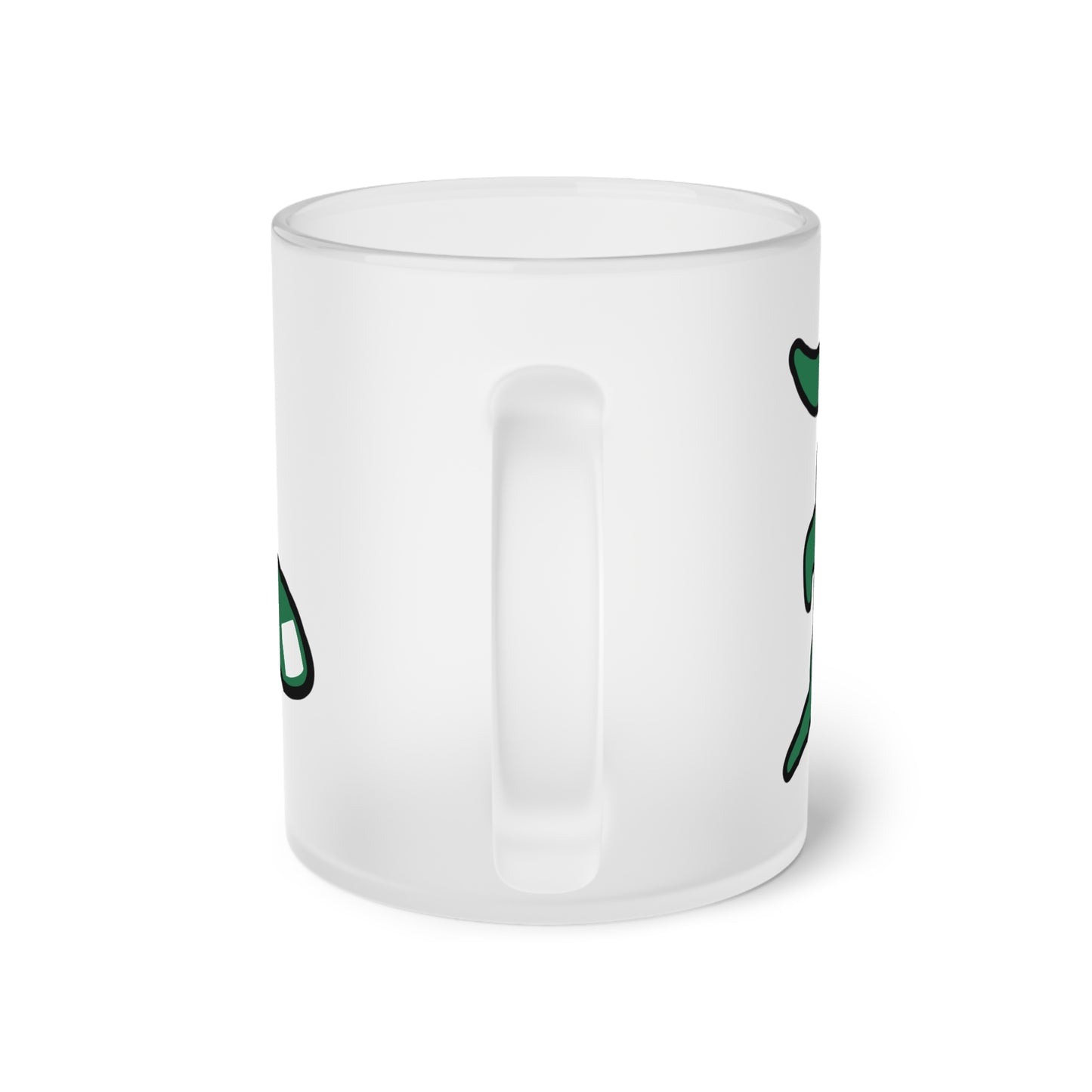 Script D_Green Sox icon - Frosted Glass Mug