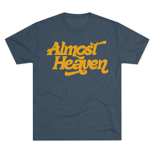 Almost Heaven Tee_(WV STATE KNOCKOUT) — Retro Script Graphic Shirt