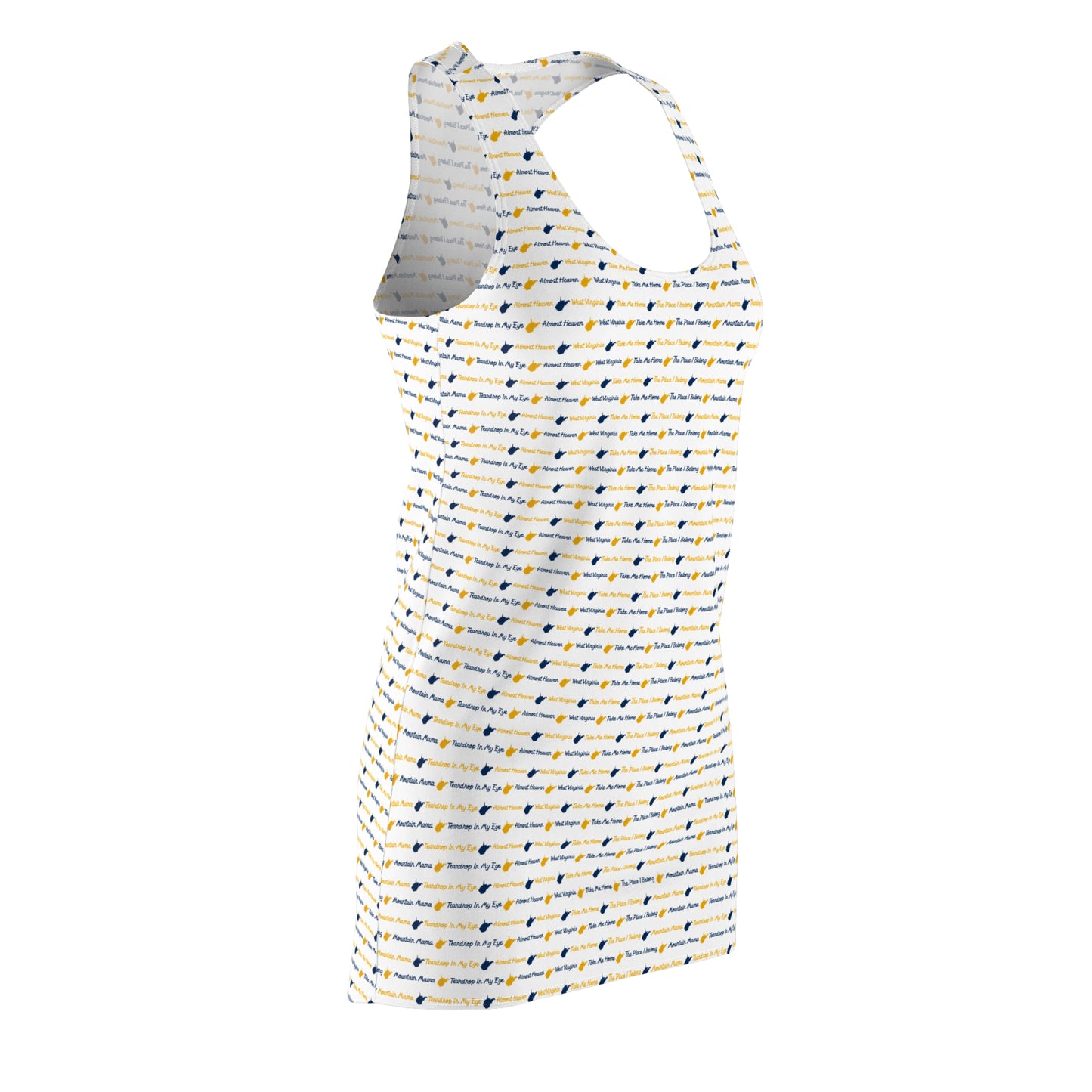 WV_TYPOGRAPHY_STATE SHAPE-Women's Cut & Sew Racerback Dress (AOP)