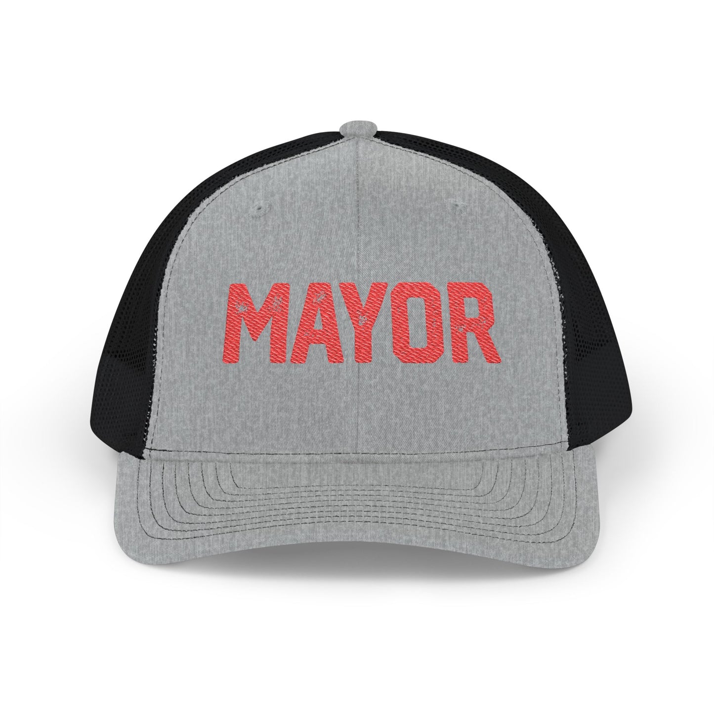 Mayor Embroidered Trucker Cap - Bold Snapback Mesh Hat