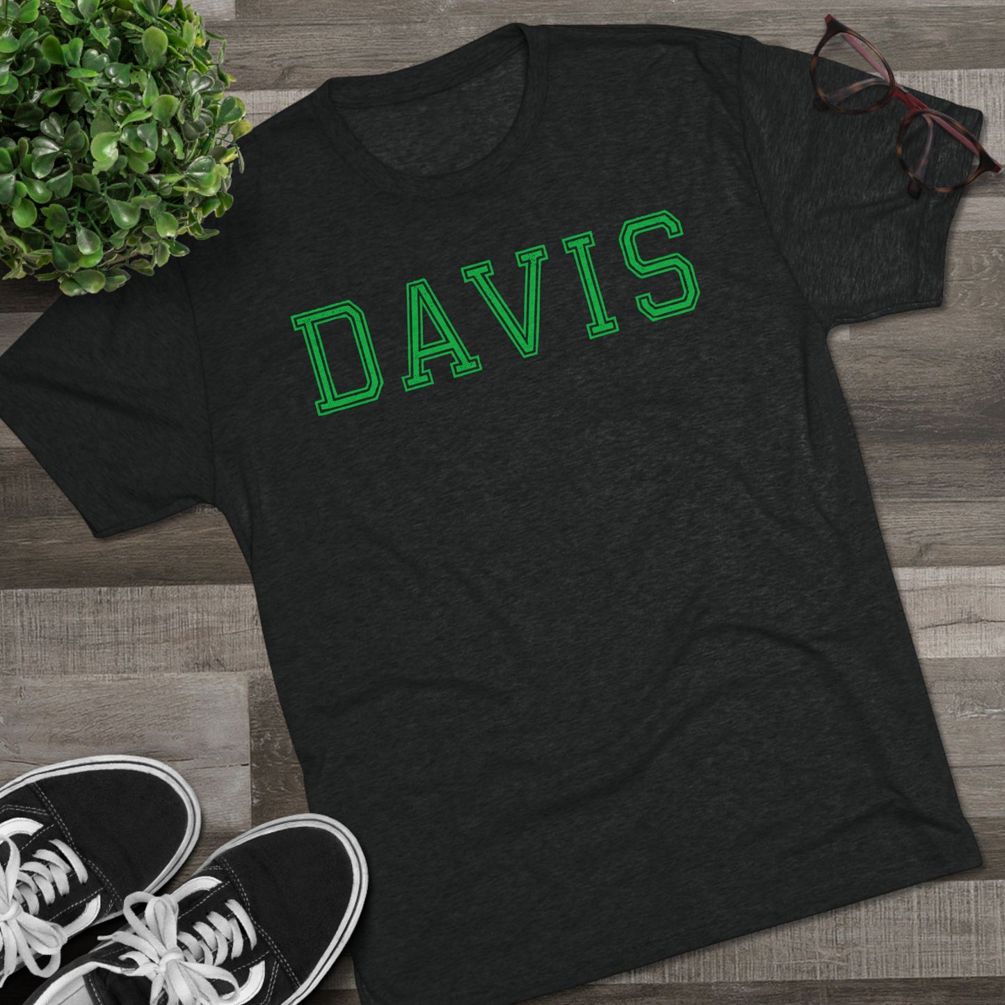 DAVIS-Unisex Tri-Blend Crew Tee