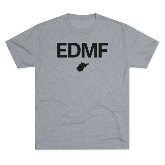 EDMF_WV STATE-SIMPLE BLACK-Unisex Tri-Blend Crew Tee