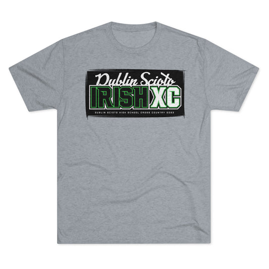 DUBLIN SCIOTO IRISH XC_color field-Unisex Tri-Blend Crew Tee