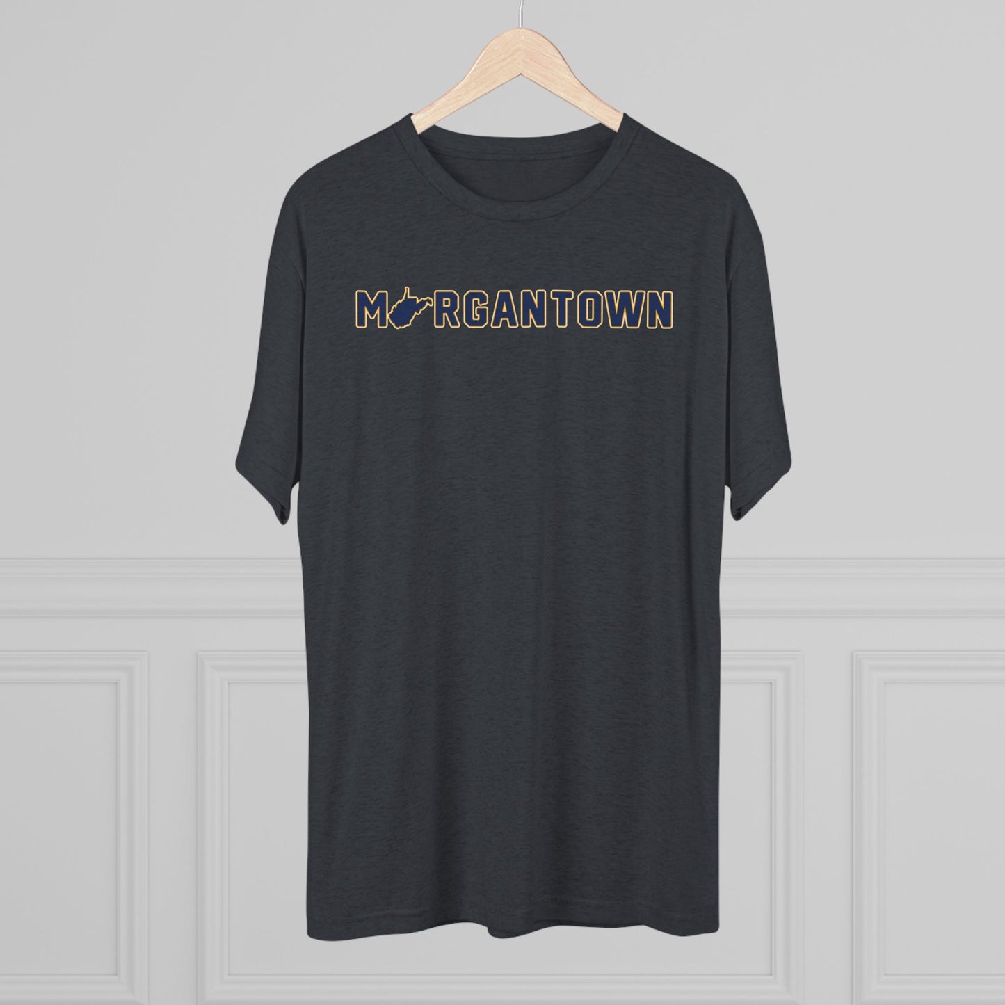 MORGANTOWN (outline stroke) - Unisex Tri-Blend Crew Tee