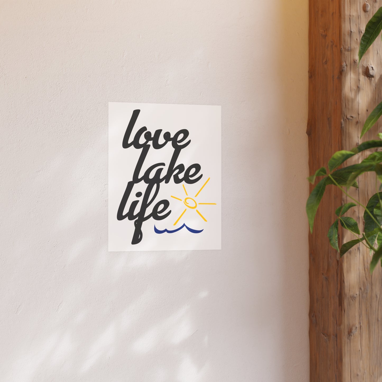 LAKE LOVE LIFE - WAVES SUN GRAPHIC-Satin and Archival Matte Posters