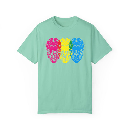 LACROSSE HELMET_TRI-COLOR (overlap) -Comfort Colors®-Unisex Garment-Dyed T-shirt