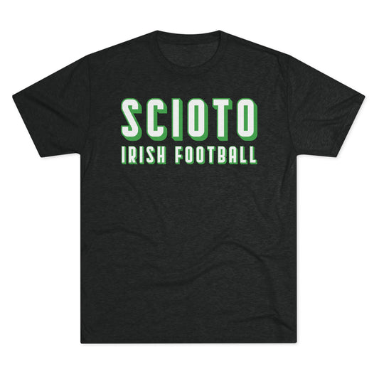 SCIOTO IRISH FOOTBALL(3D)-Unisex Tri-Blend Crew Tee