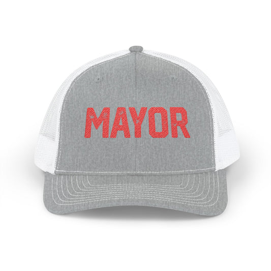 Mayor Embroidered Trucker Cap - Bold Snapback Mesh Hat