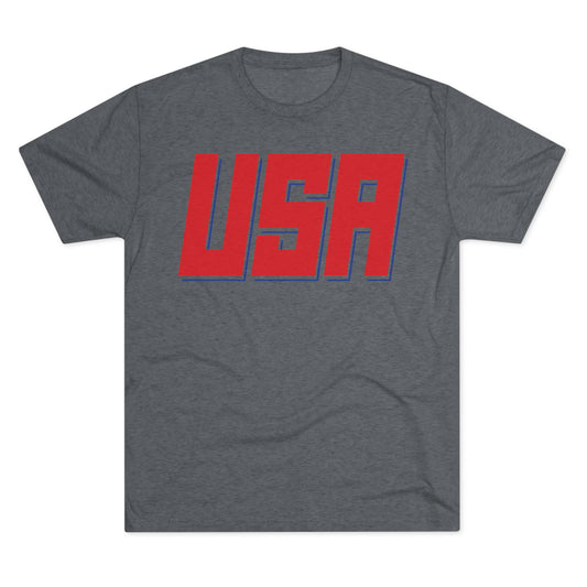USA(angled graphic)-Unisex Triblend Tee