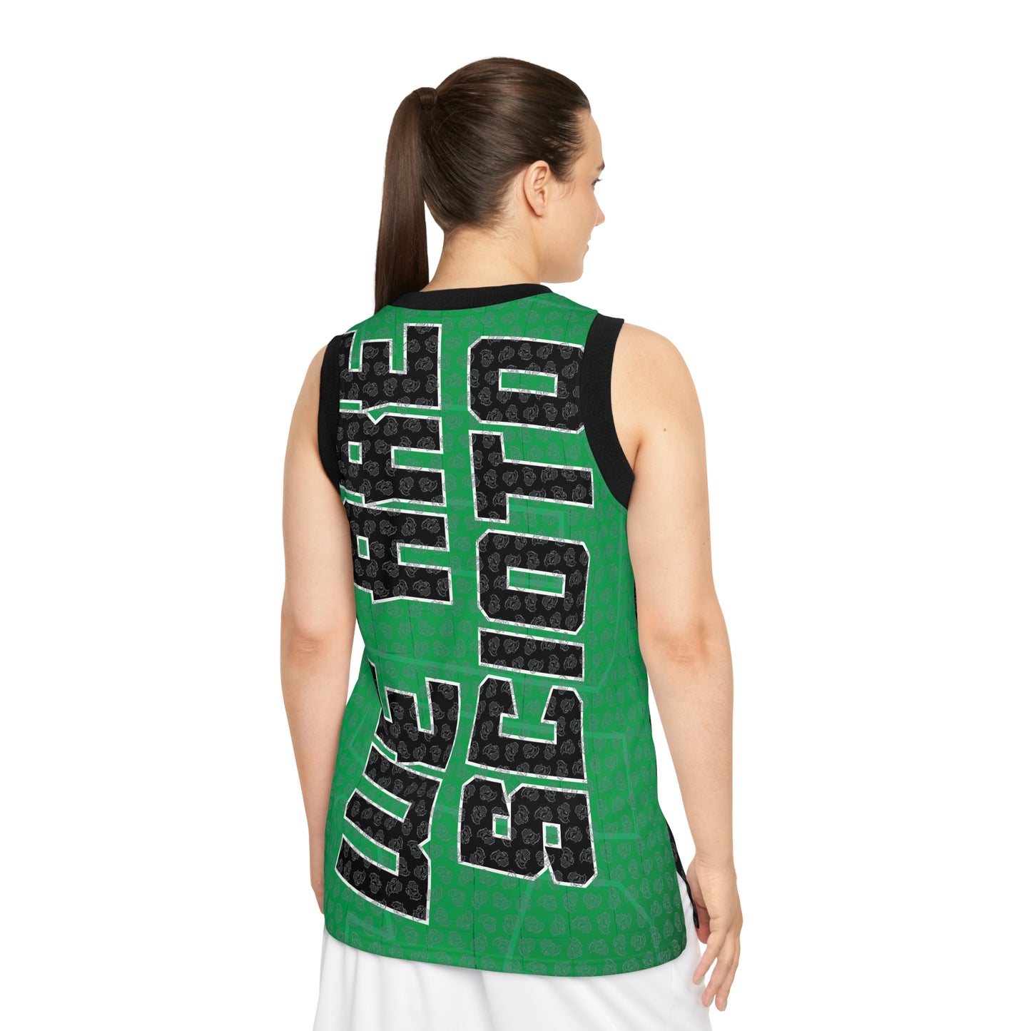 IRISH_script_Leprechaun head pattern_WE ARE SCIOTO-Stylish Unisex Basketball Jersey, Sporty Apparel, Perfect for Game Days, Events, Team Spirit, Casual Wear, Gift for Athletes