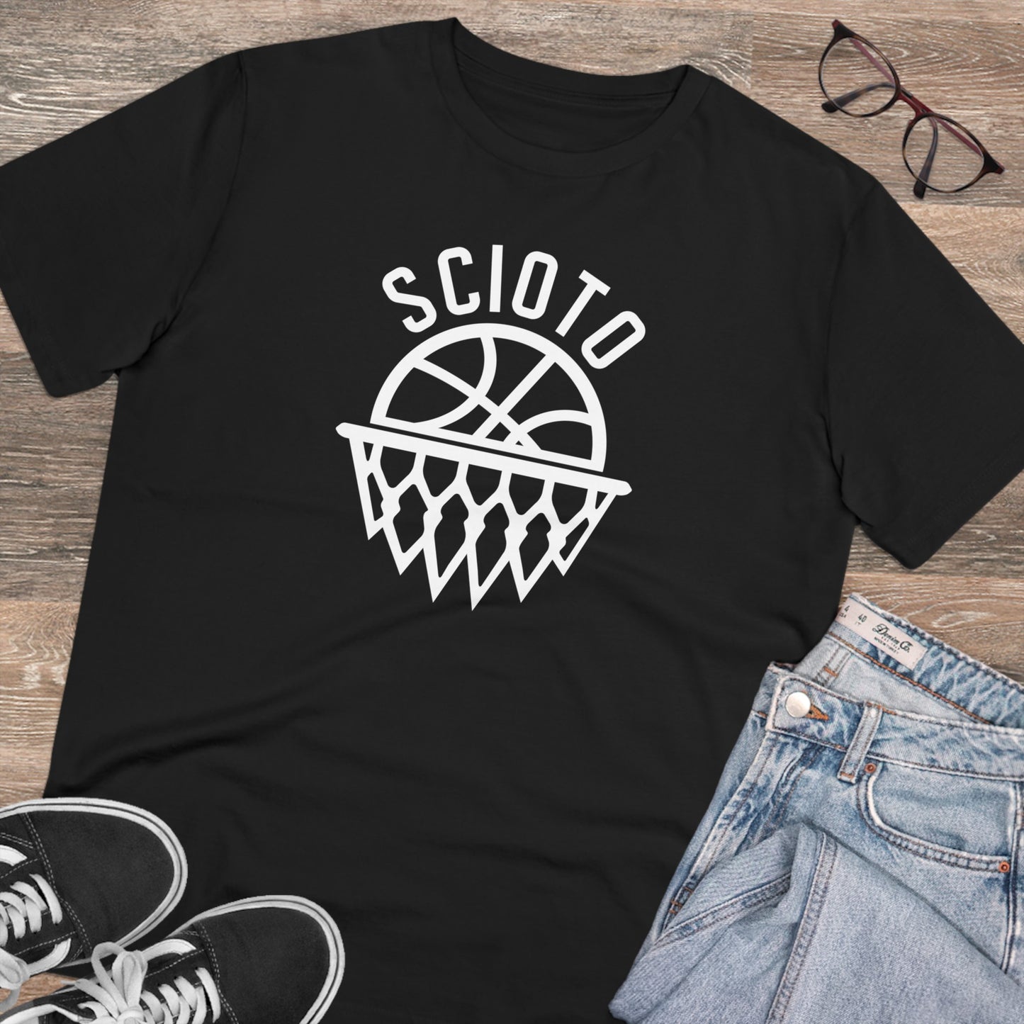 SCIOTO BALL-NET GRAPHIC-100% Organic combed ring-spung cotton, Creator T-shirt - Unisex