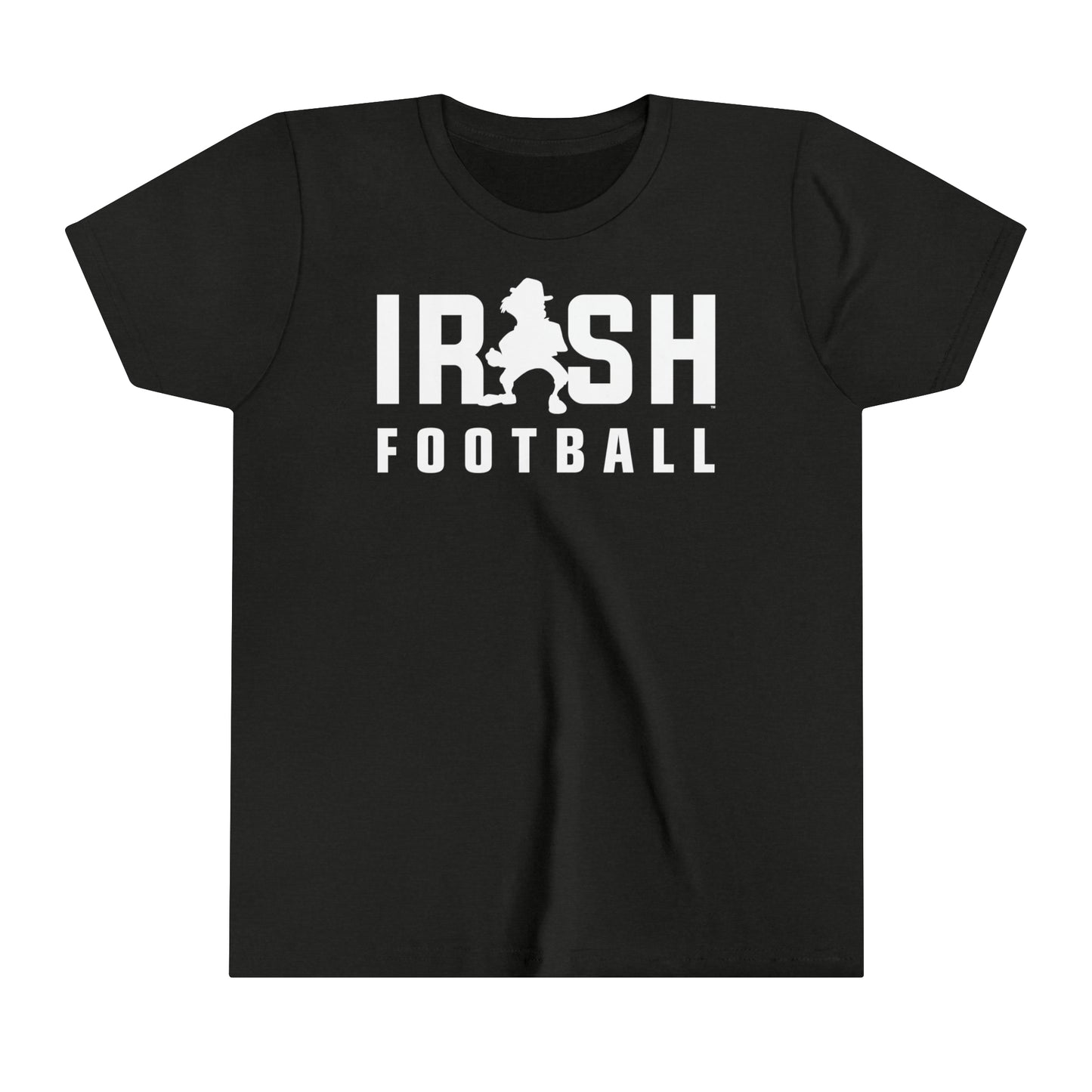 IRISH MAN™ logo (front) FOOTBALL_LIL SIS #2 (back) - Youth Short Sleeve Tee