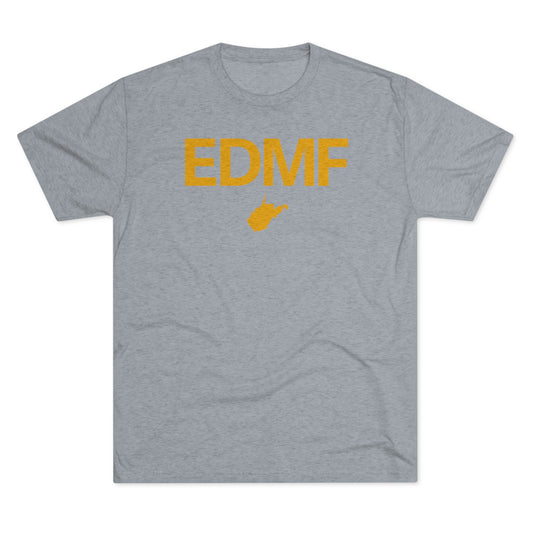 EDMF_WV STATE-YELLOW-Unisex Tri-Blend Crew Tee