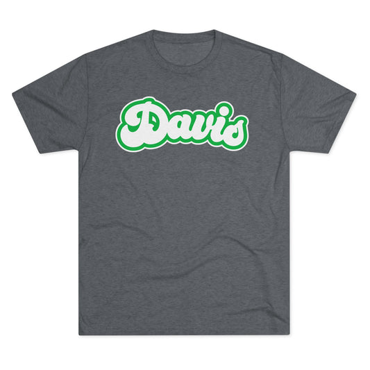 DAVIS (script bubble letters)-Unisex Tri-Blend Crew Tee