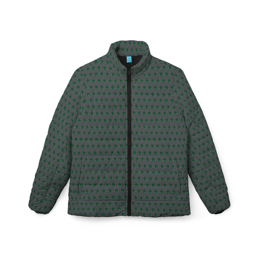 Script Green Sox (pattern) + back script Green Sox - Women’s Puffer Jacket (AOP)