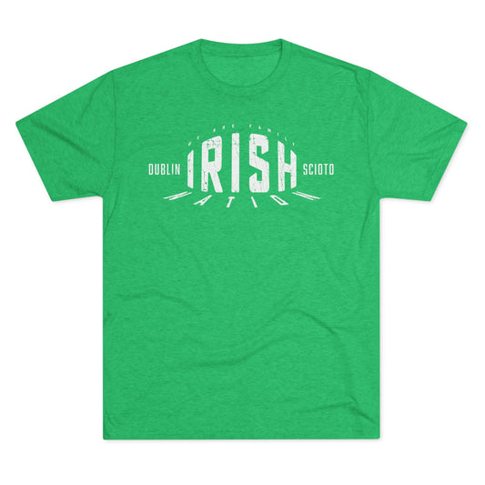 IRISH NATION_WE ARE FAMILY_DUBLIN SCIOTO-Unisex Tri-Blend Crew Tee