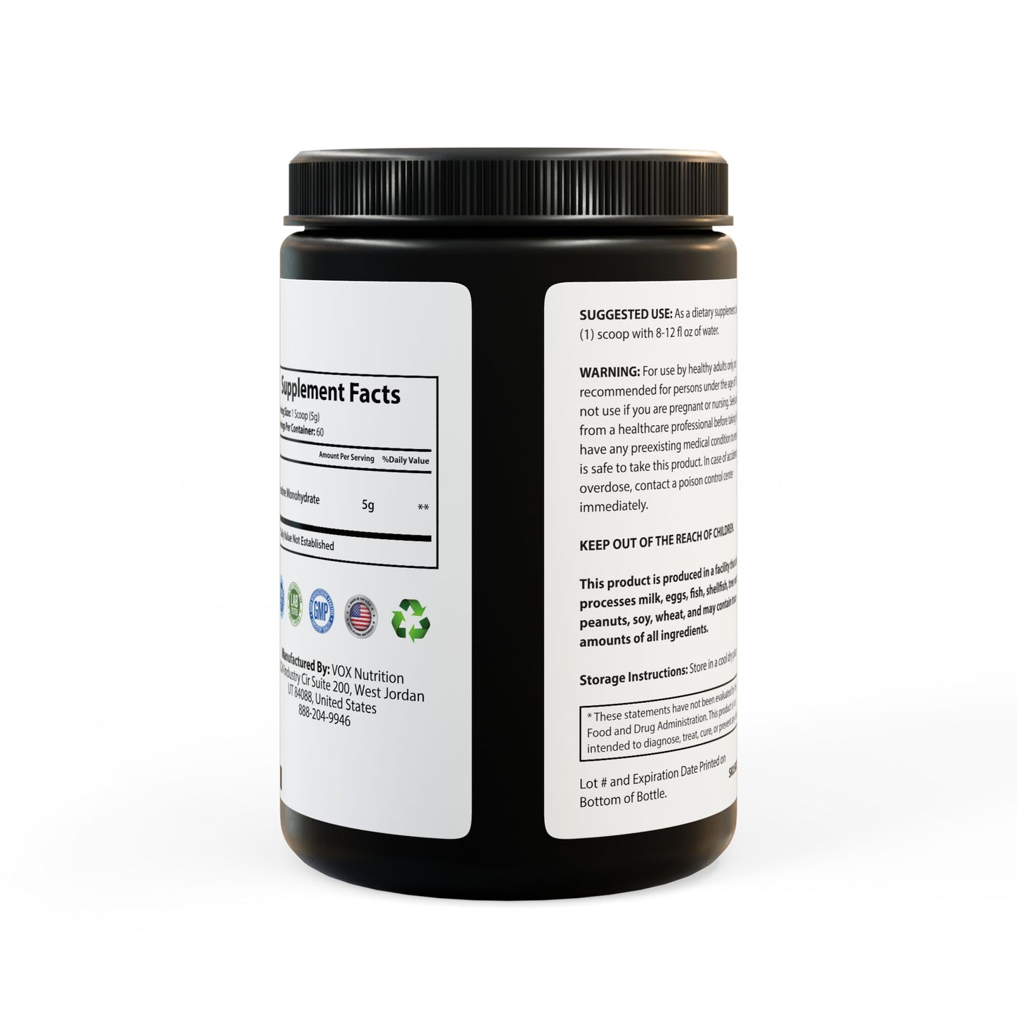 EARN YOUR GREAT! Strive™ Creatine Monohydrate Supplement (300g, 10.58oz)