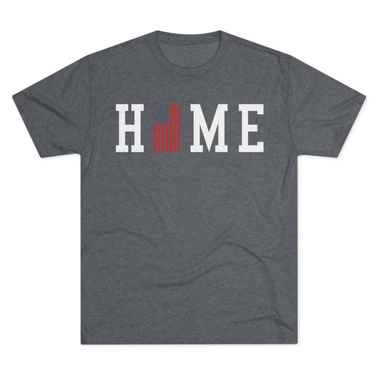 HOME_AMERICAN FLAG_USA Crew Tee — American Flag Lettering