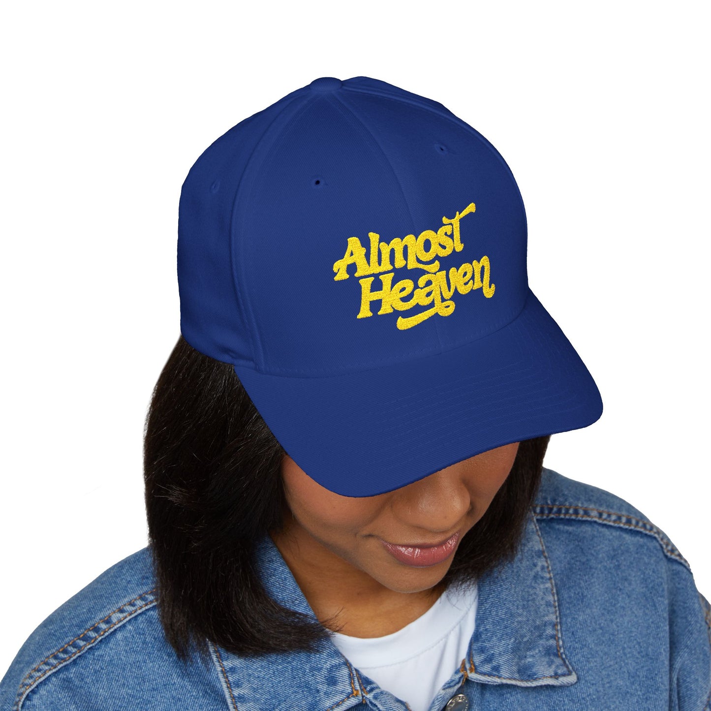 Almost Heaven_WBGV(back) - Embroidered Cap — Retro Script Hat