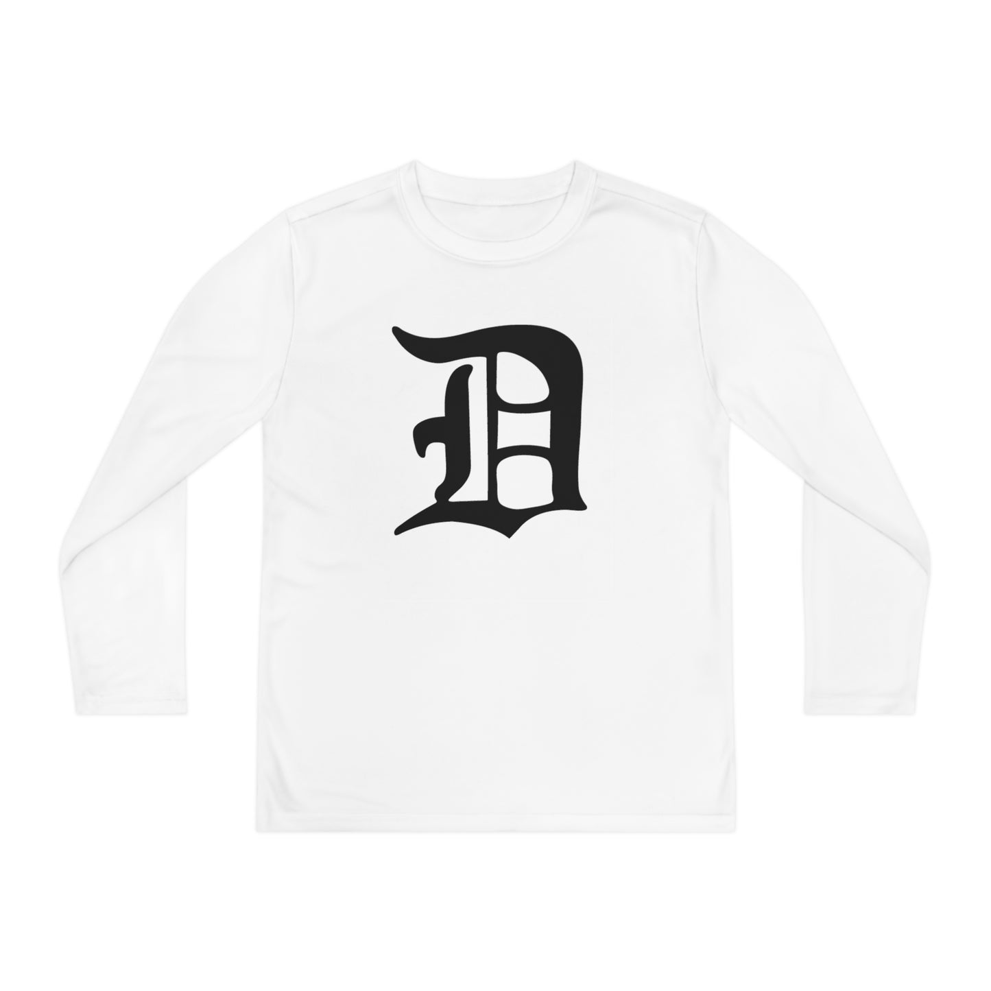 script D (front)_GREEN SOX logo (back)-Youth Long Sleeve Competitor Tee