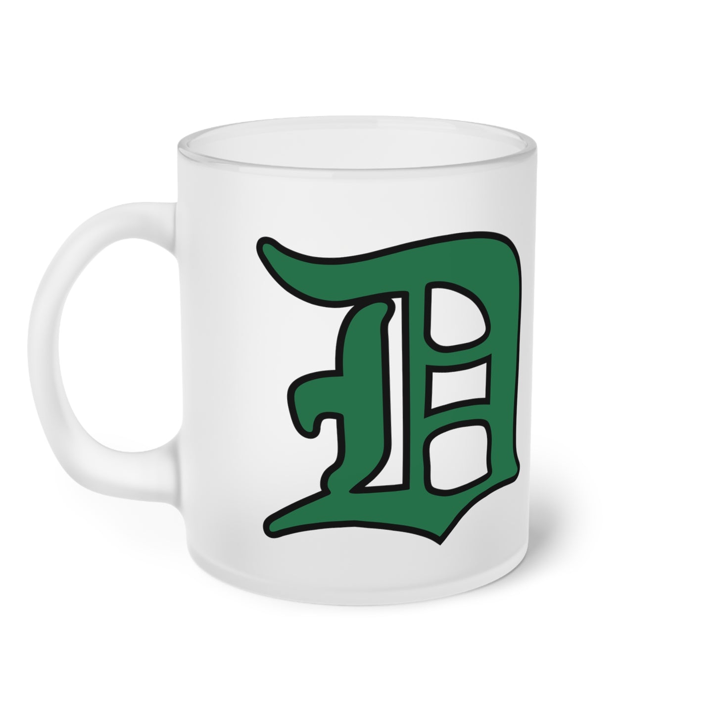 Script D_Green Sox icon - Frosted Glass Mug