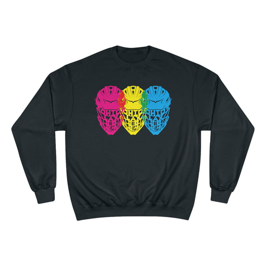 HELMET TRI-COLOR (overlap)-Champion Sweatshirt