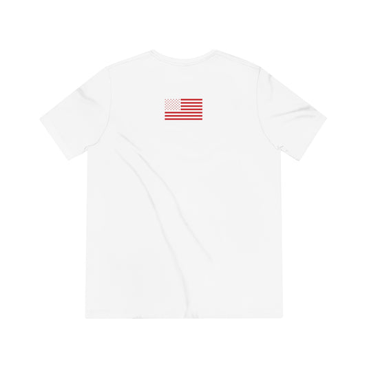 USA(angled graphic)_STARS AND STRIPES (back graphic)-Unisex Triblend Tee