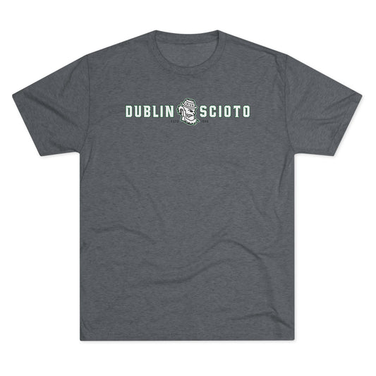 DUBLIN SCIOTO_LEPRECHAUN ICON_ESTD 1995 - Unisex Tri-Blend Crew Tee