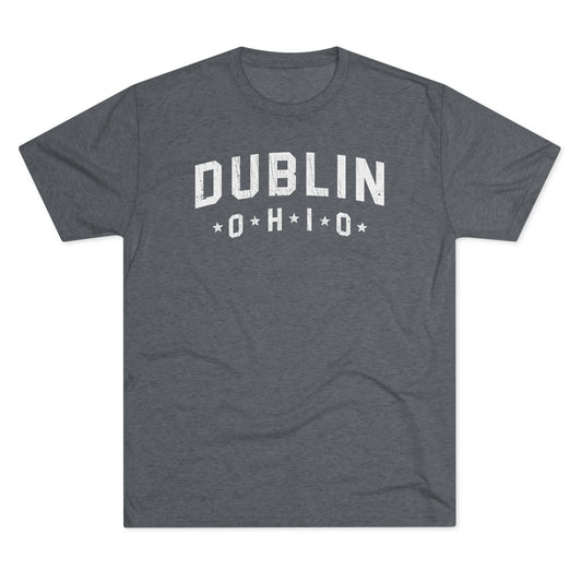 DUBLIN *O*H*I*O_Distressed-Unisex Tri-Blend Crew Tee