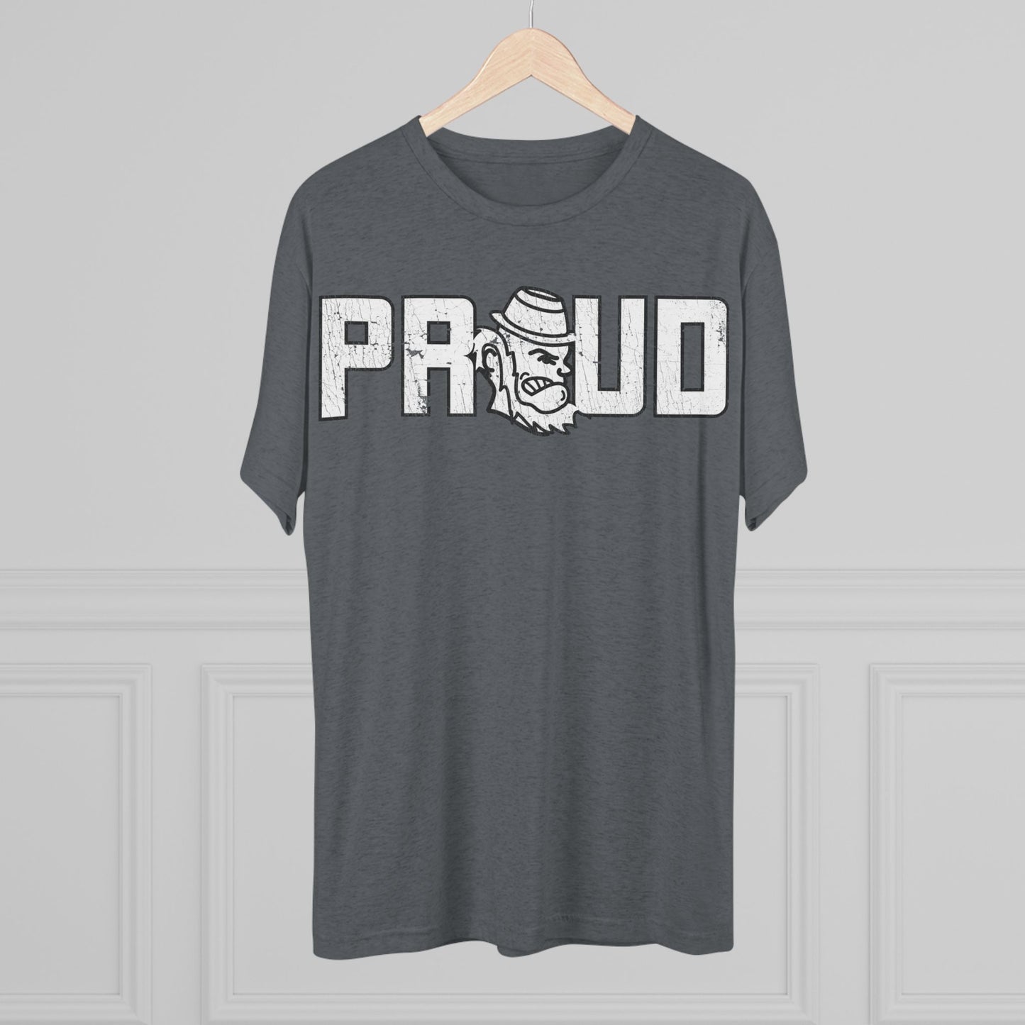 PROUD_LEPRECHAUN substitute_Distressed-Unisex Tri-Blend Crew Tee