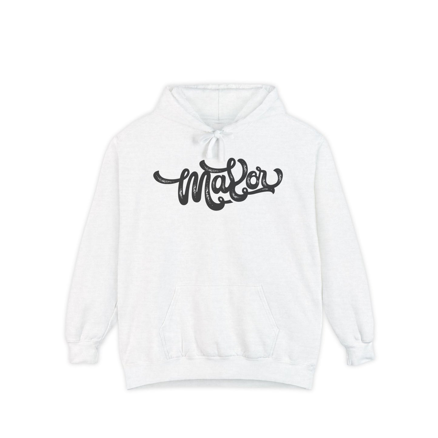 MAYOR (script)-Unisex Garment-Dyed Hoodie