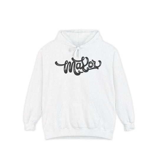 MAYOR (script)-Unisex Garment-Dyed Hoodie