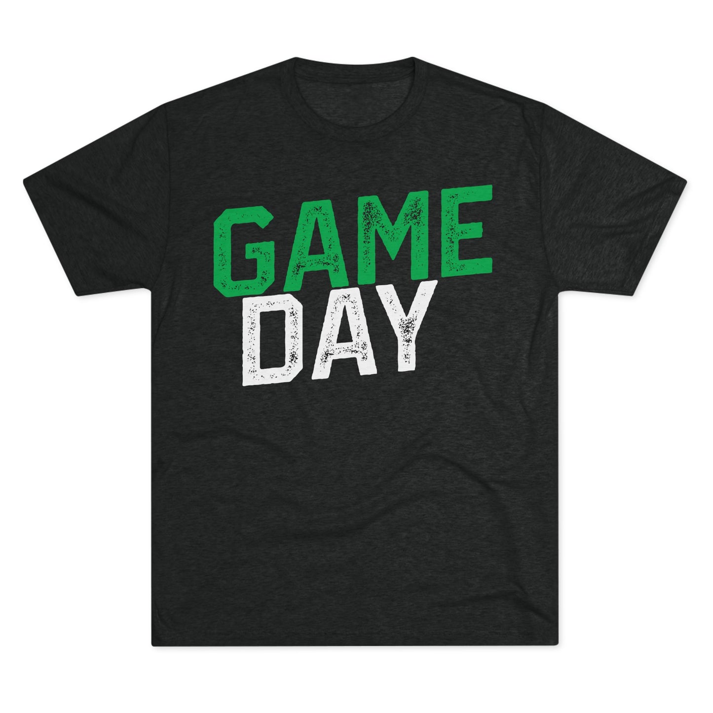 GAME DAY (angled typography) Distressed-Unisex Tri-Blend Crew Tee