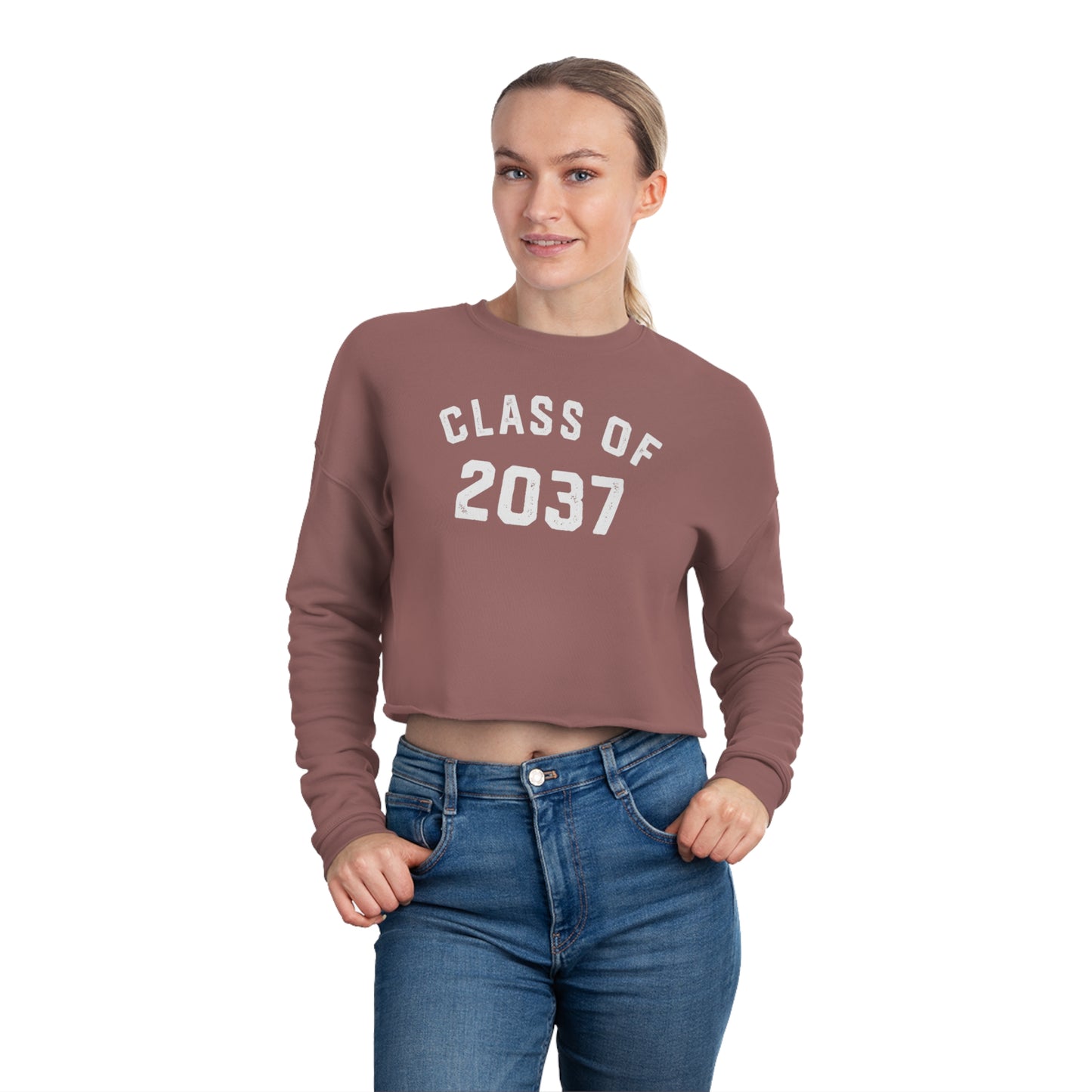 CLASS OF 2037-Women's Cropped Sweatshirt