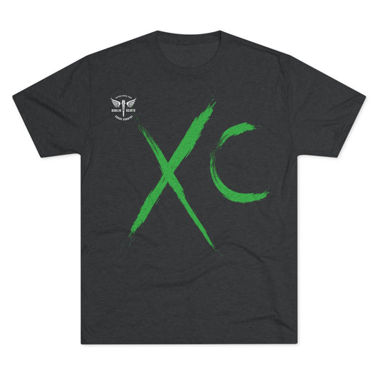 WINGED SPIKE (upper chest) XC graphic - IRISH 2023_CC(back)k-Unisex Tri-Blend Crew Tee