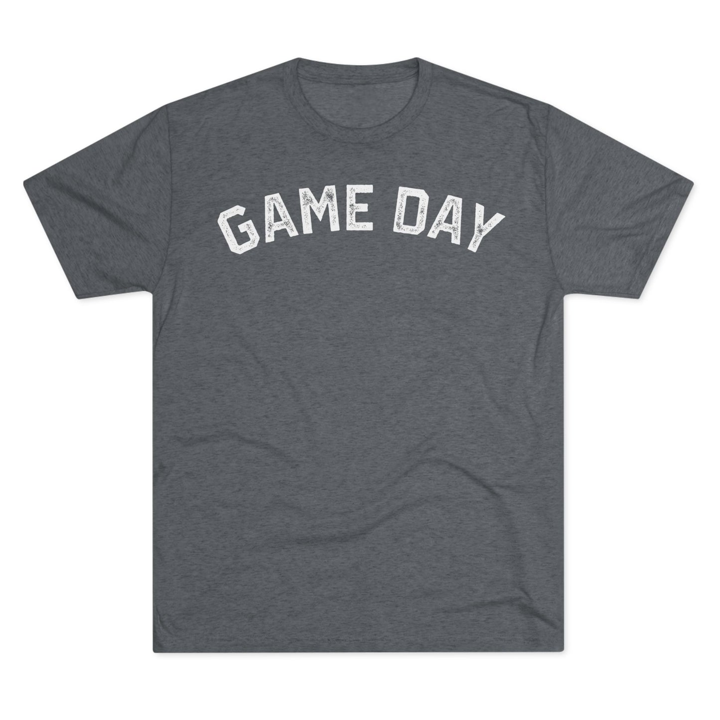 GAME DAY (arched typography) Distressed-Unisex Tri-Blend Crew Tee