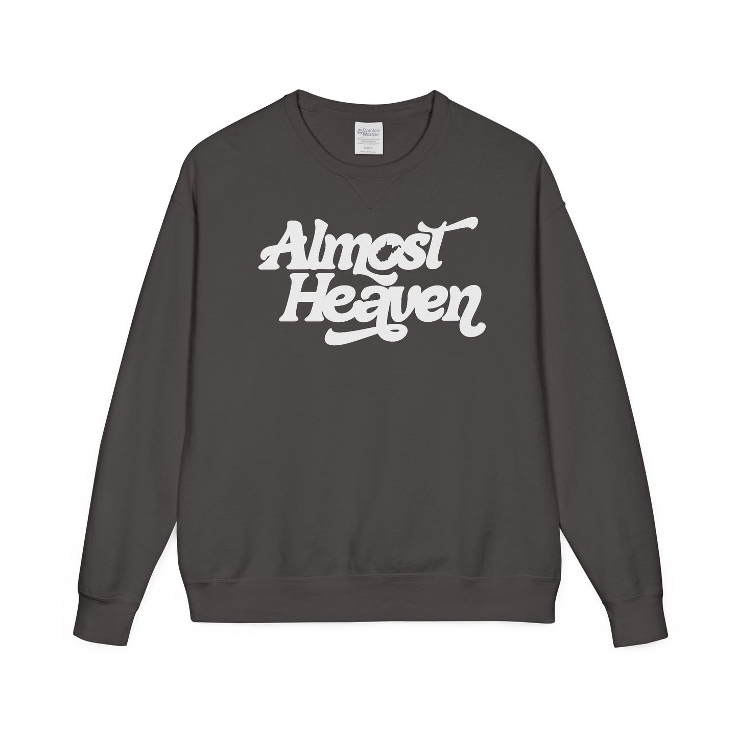 Almost Heaven_(WV STATE KNOCKOUT)_COMFORT WASH Crewneck Sweatshirt — Retro Graphic Pullover
