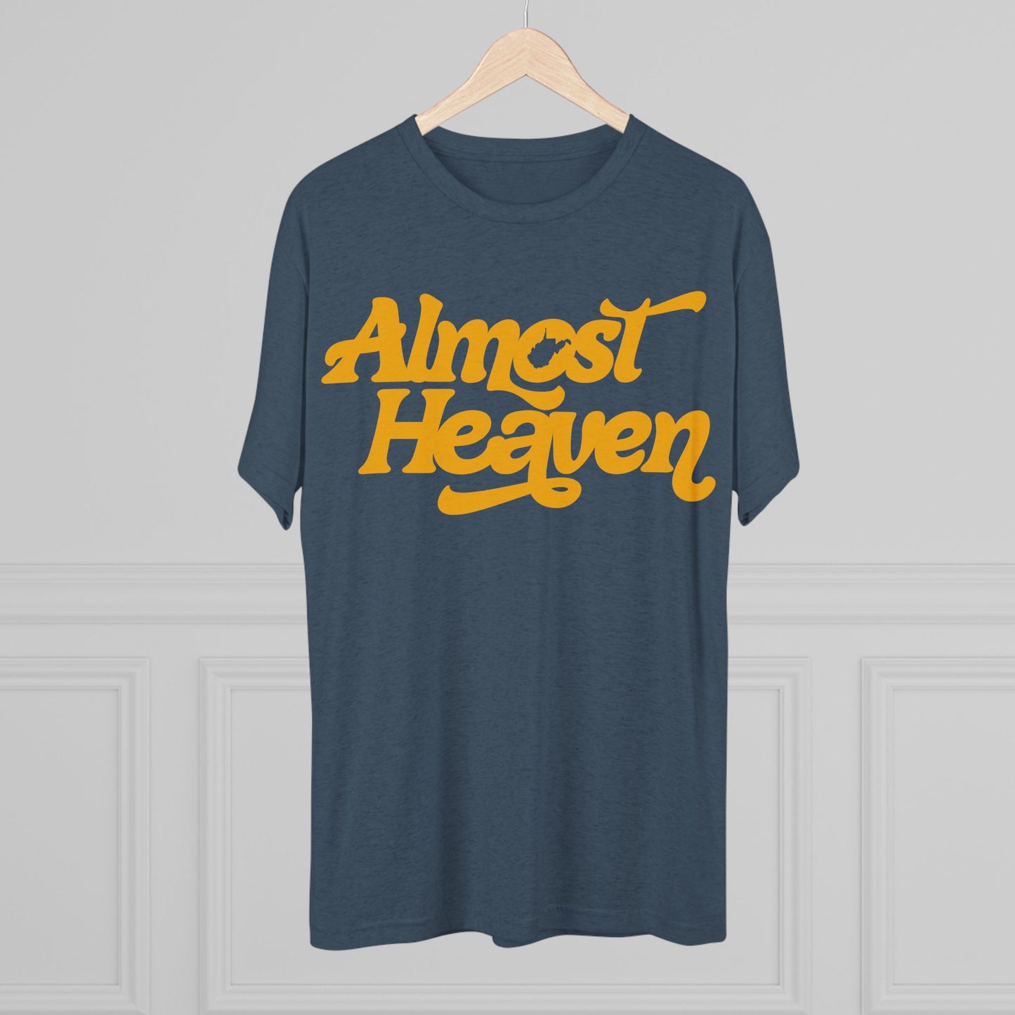 Almost Heaven Tee_(WV STATE KNOCKOUT) — Retro Script Graphic Shirt