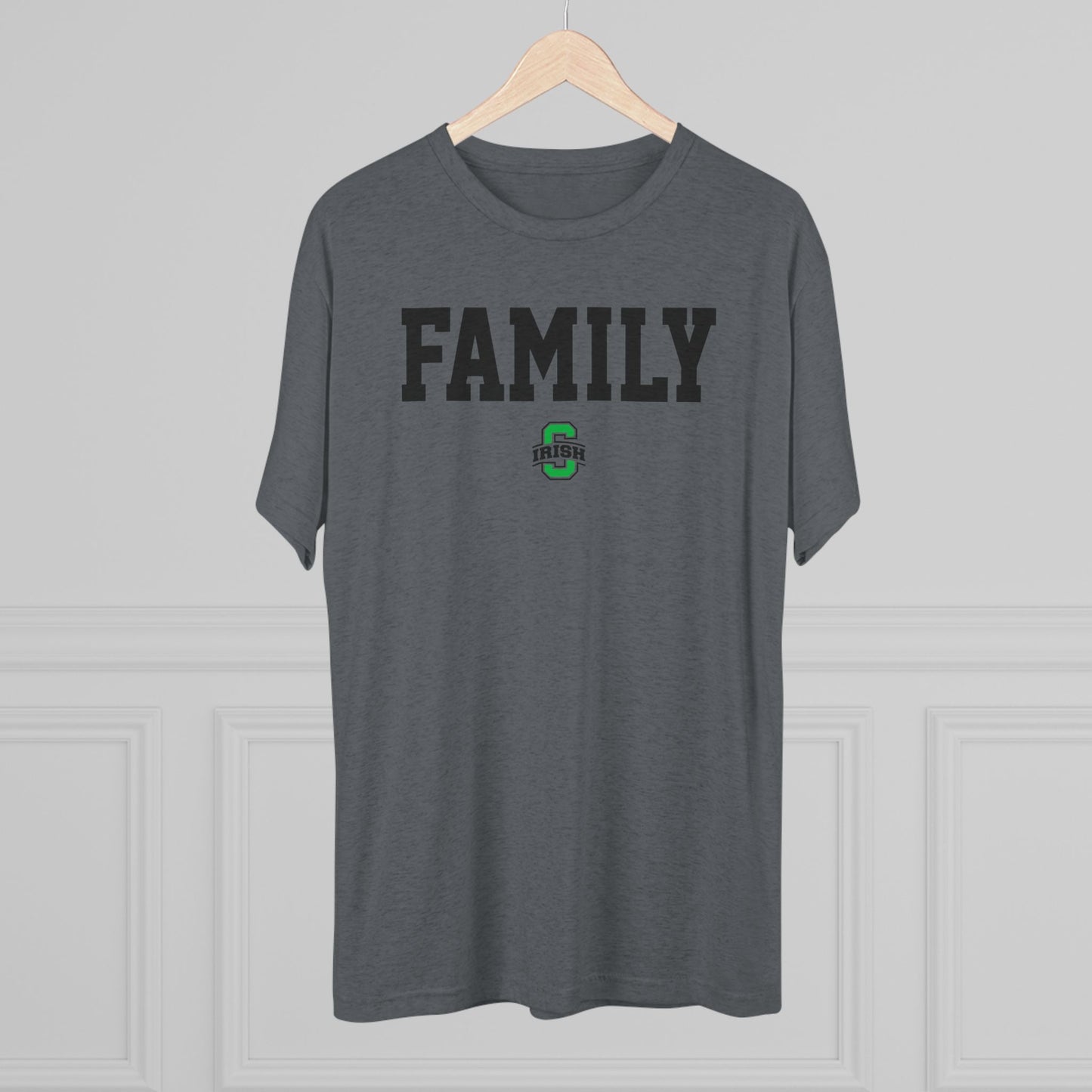 FAMILY_SCIOTO BLOCK S LOGO-Unisex Tri-Blend Crew Tee