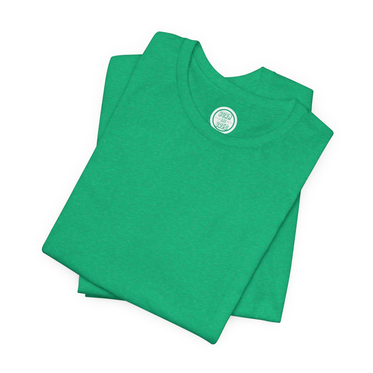 3(front)_BROWN(back)_IRISH (sleeve) — Bold White ‘3’ Graphic T-Shirt