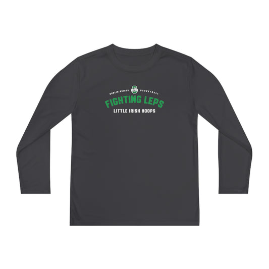 FIGHTING LEPS_LITTLE IRISH HOOPS(chest)-SCIOTO(back)-Youth Long Sleeve Competitor Tee