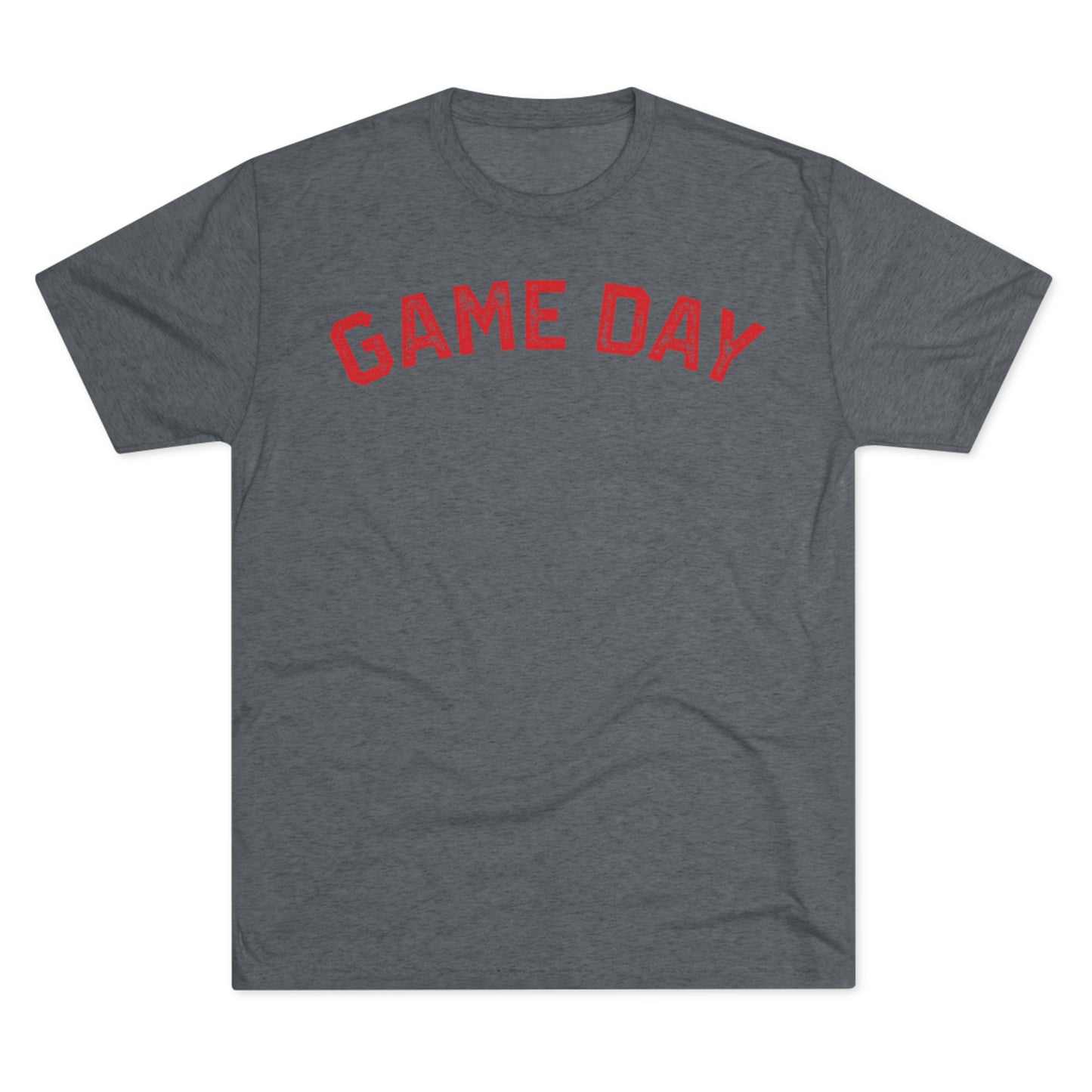 GAME DAY (arched typography) Distressed-Unisex Tri-Blend Crew Tee