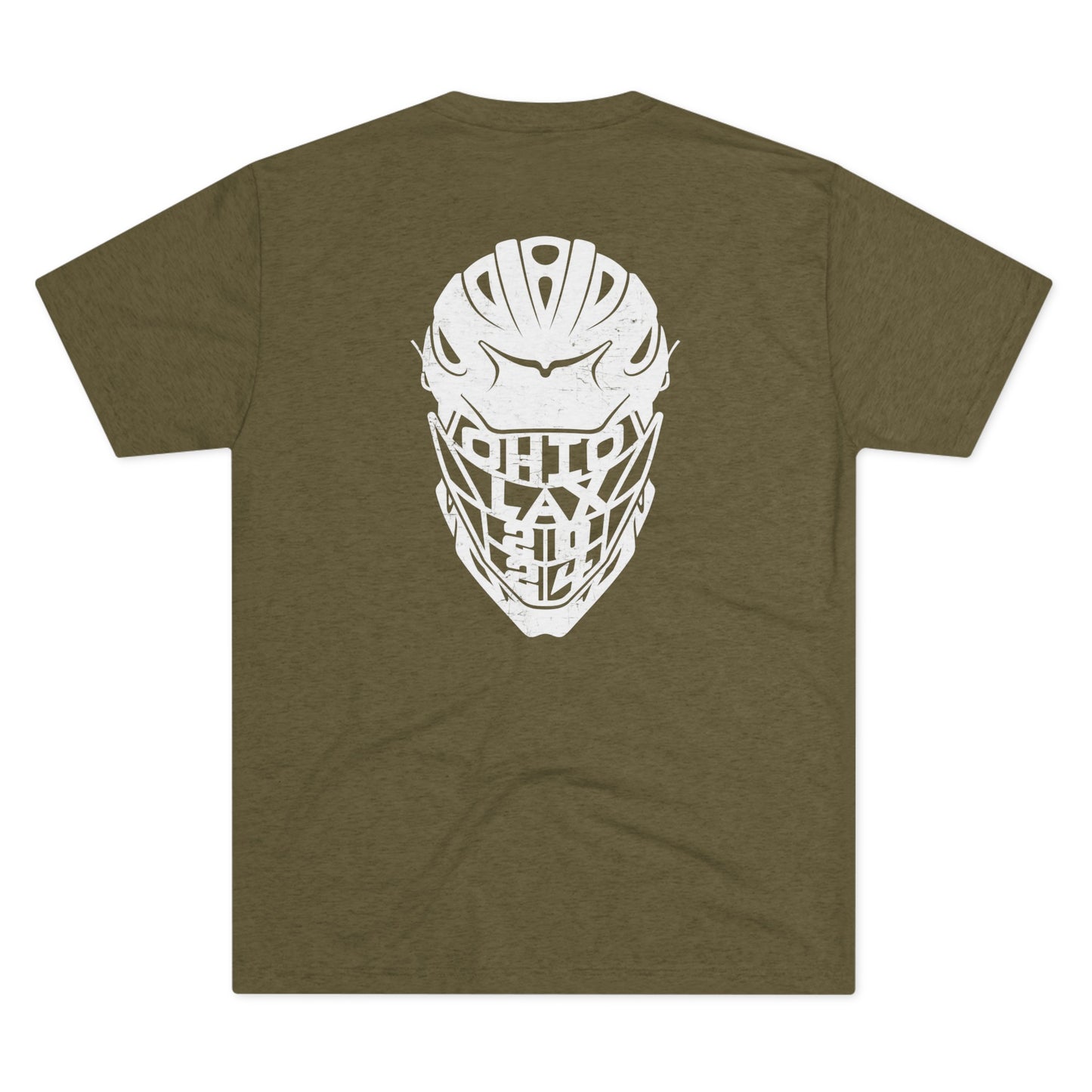 LTD_2024 LACROSSE POSTER -T DESIGN–(back) HELMET_Unisex Tri-Blend Crew Tee