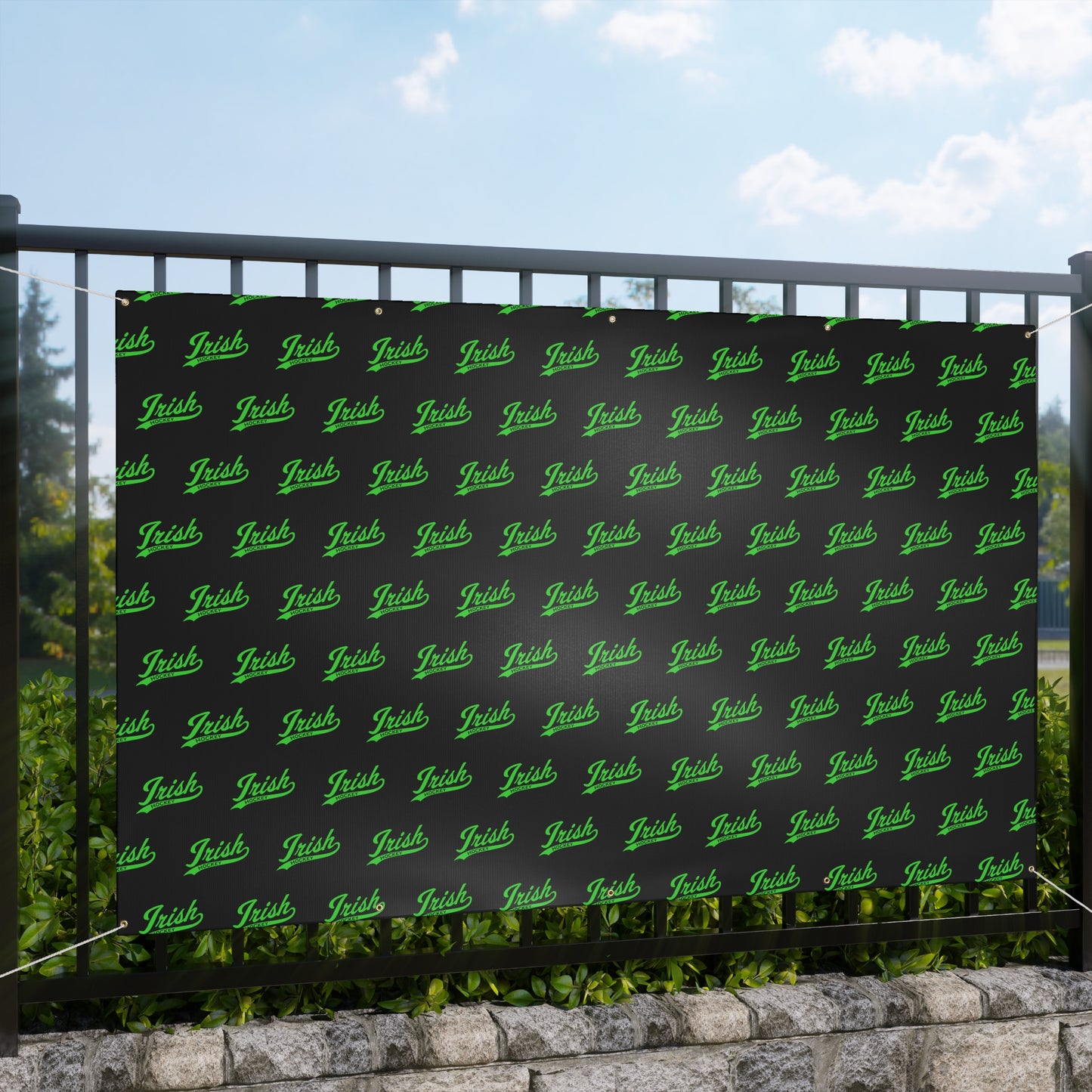 Irish script_Step and Repeat_Matte Banner — Outdoor/Indoor Sign