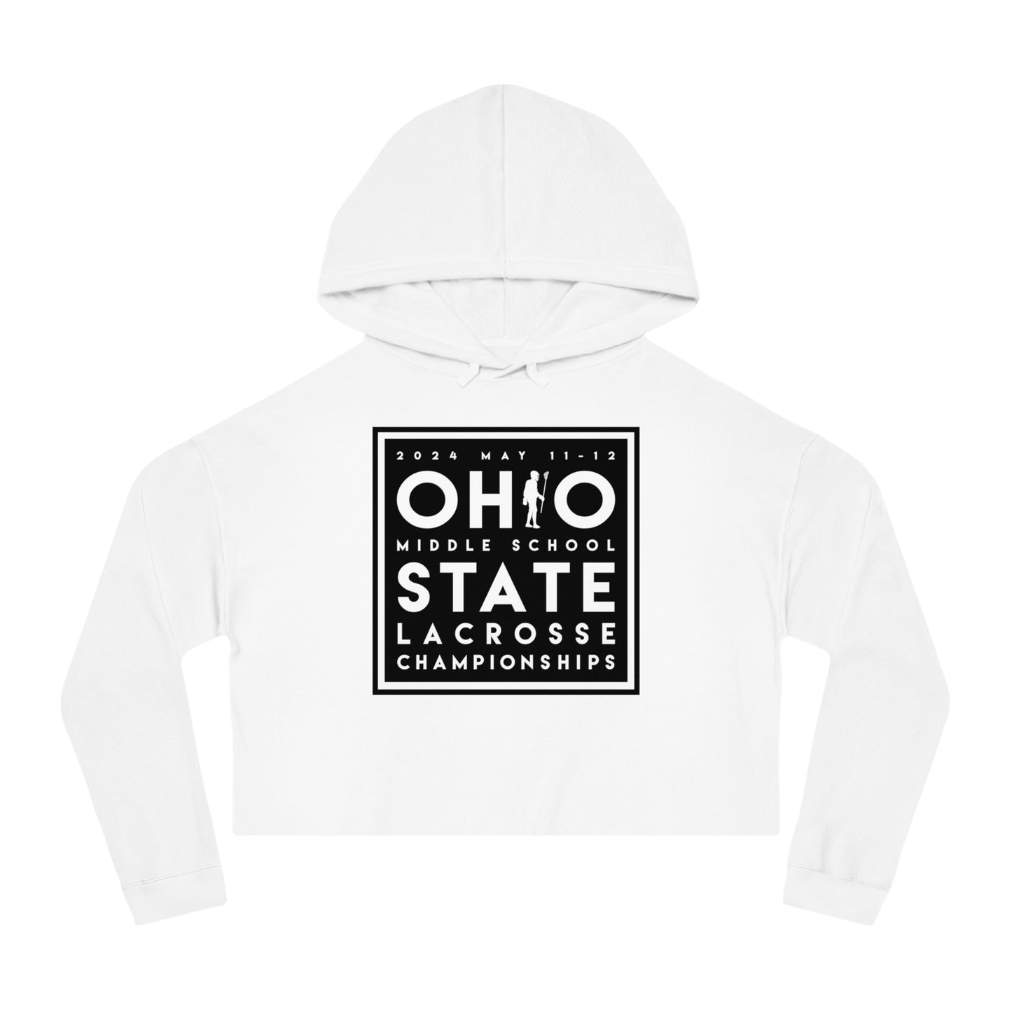 OHIO (PLAYER SUBSTITUTION) 2024 STATE LACROSSE CHAMPIONSHIPS-Women’s Cropped Hooded Sweatshirt