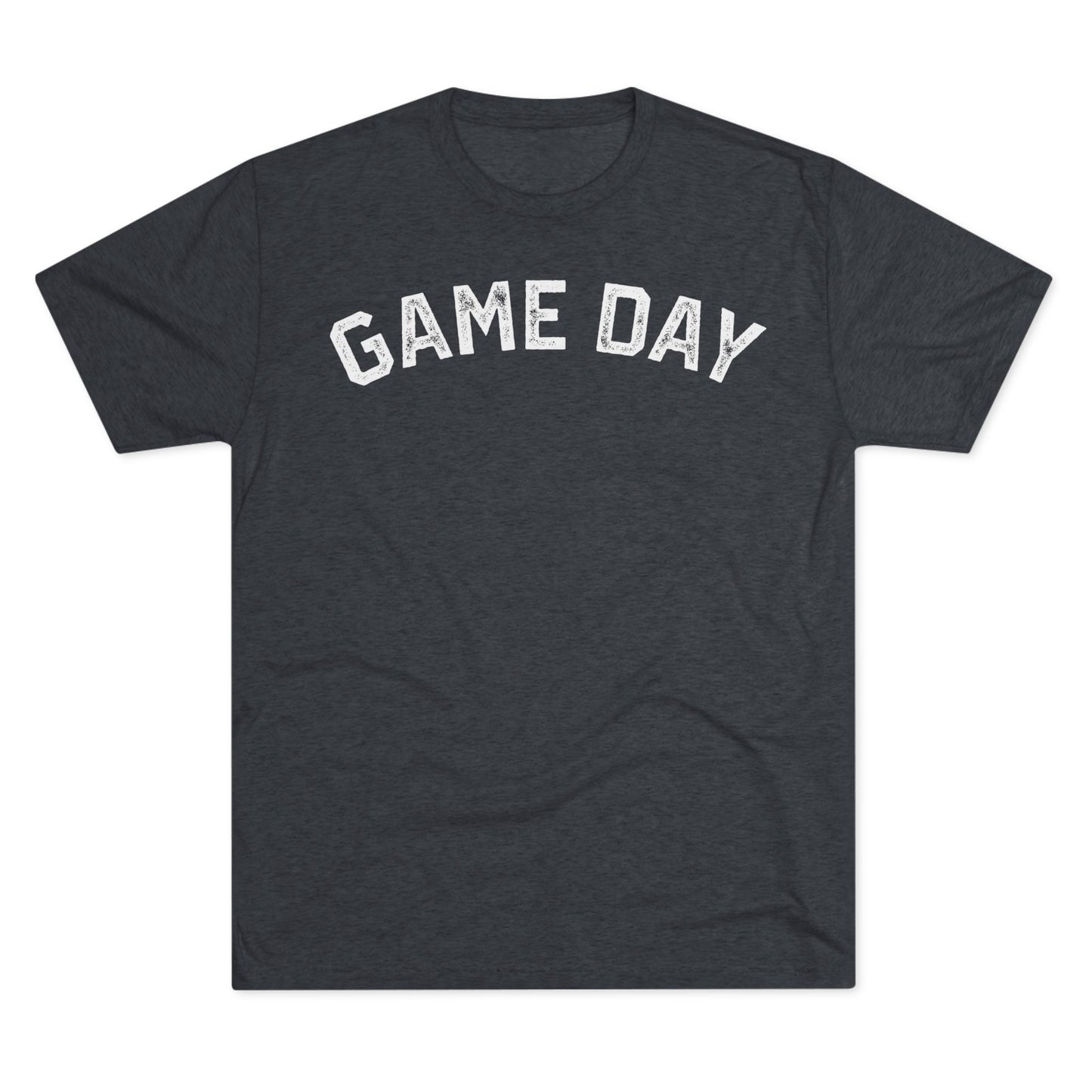 GAME DAY (arched typography) Distressed-Unisex Tri-Blend Crew Tee