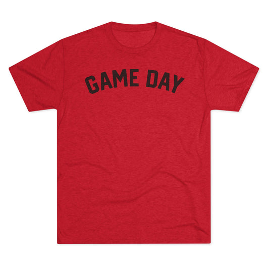 GAME DAY (arched typography)-Unisex Tri-Blend Crew Tee