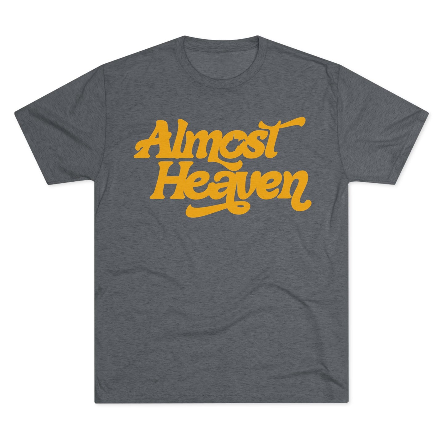 Almost Heaven Tee_(WV STATE KNOCKOUT) — Retro Script Graphic Shirt